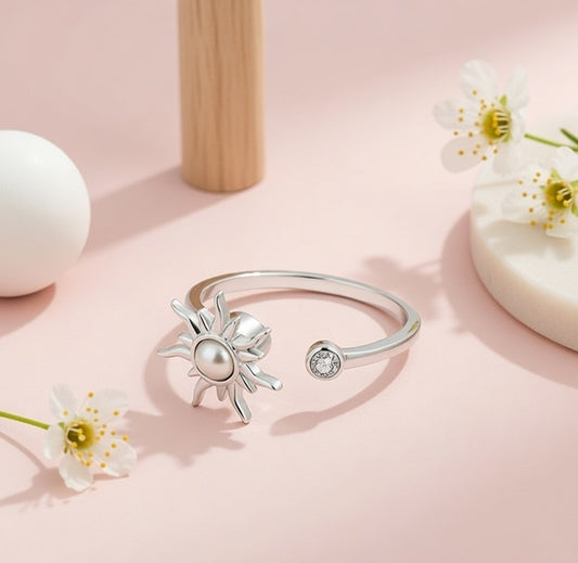 Anxiety Calm Spin Ring in Silver, Platinum & 18K Gold Plated