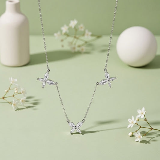 Princess Butterfly Necklace - S925 Sterling Silver